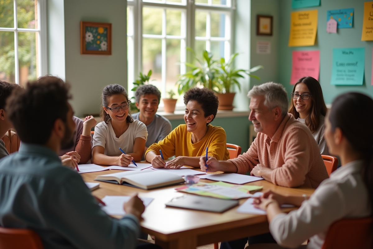 Groupe de personnes participant à un atelier de santé communautaire