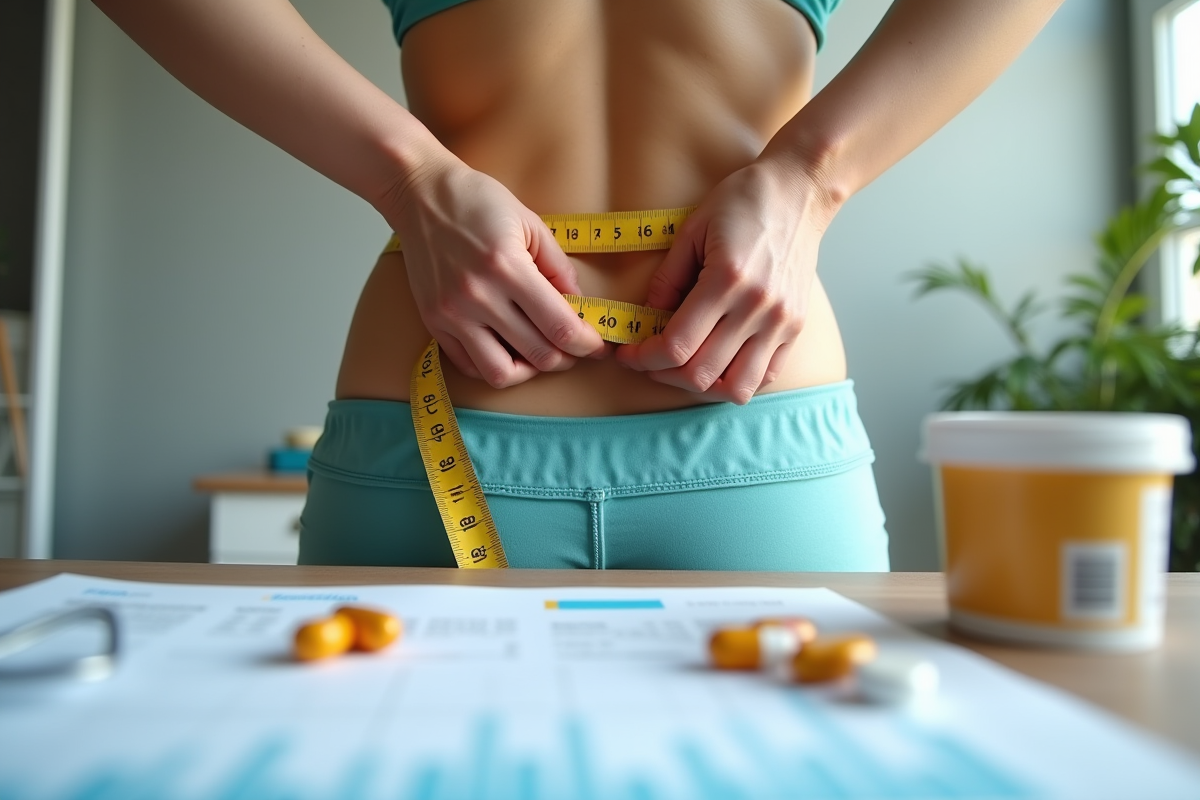 Prise de mesure de la taille avec un ruban