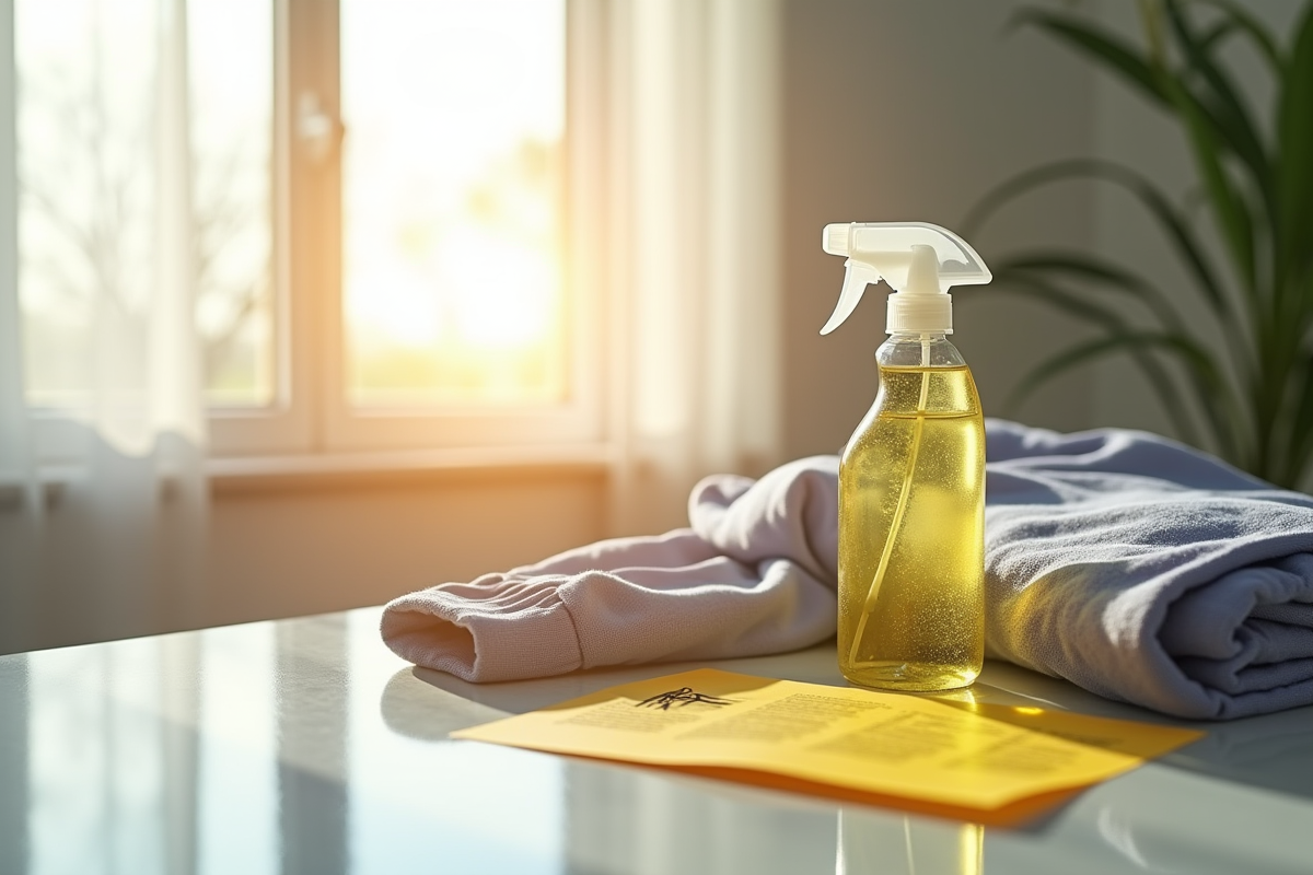 Objets de prevention contre les moustiques sur une table lumineuse